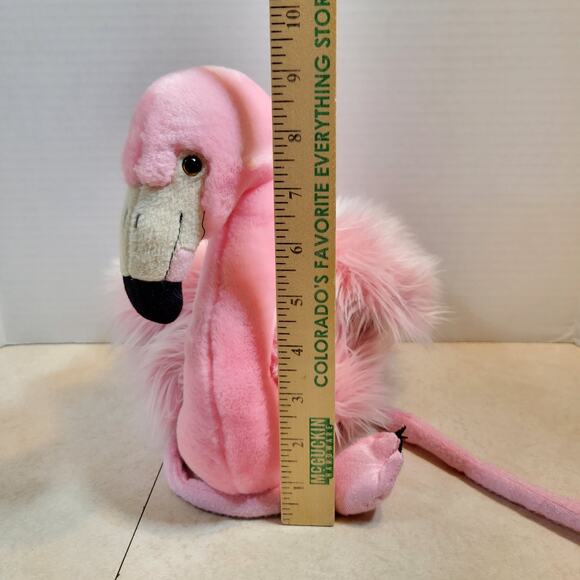 Pink Flamingo Stuffed Animal Plush Toy Bird Long Legs 17" Fluffy Wild Republic - Picture 9 of 16
